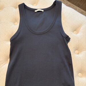 Zara Charcoal Ribbed Top